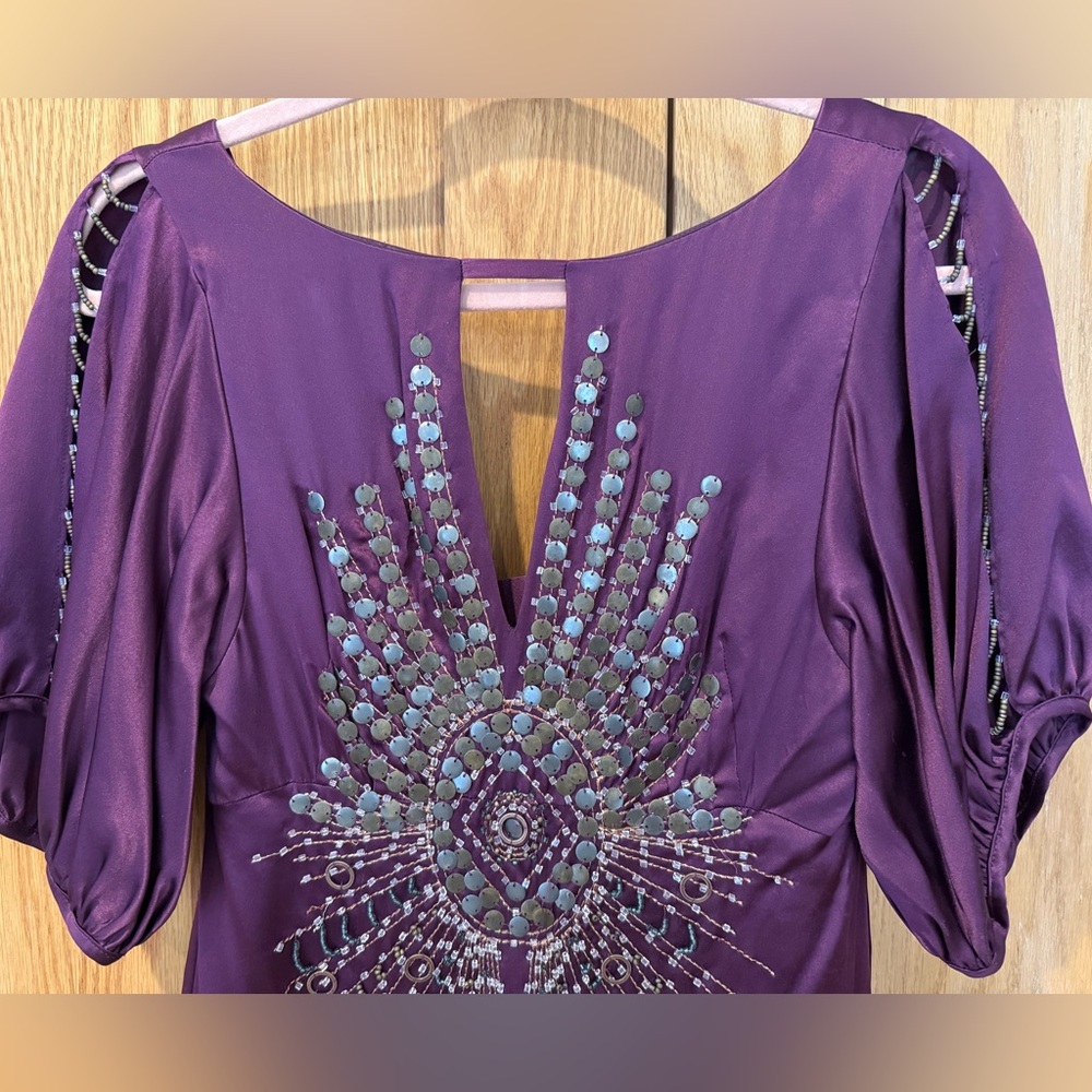 Nanette Lepore Embellished 100% Silk Dress - Size 4 - Picture 3 of 8
